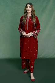 "2 Pcs Women's Unstitched Embroidered Suit"