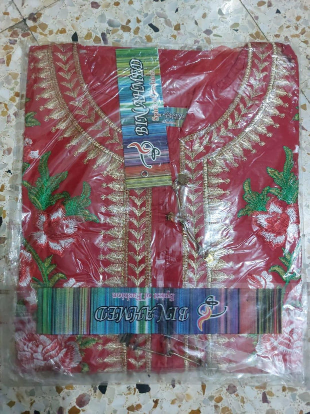 1 Pc Women's Stitched Embroidered Kurta