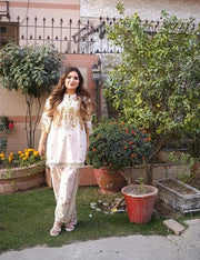 2-Piece Women's Stitched Swiss Lawn Set – Printed Shirt & Trouser