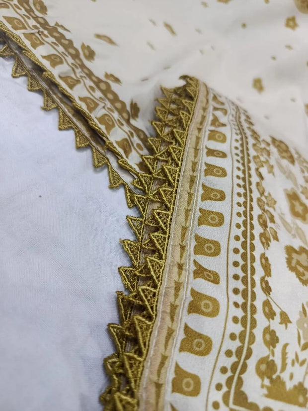 2-Piece Women's Stitched Swiss Lawn Set – Printed Shirt & Trouser