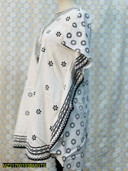 Kaftan Style Stitched Linen Frock