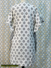 Kaftan Style Stitched Linen Frock