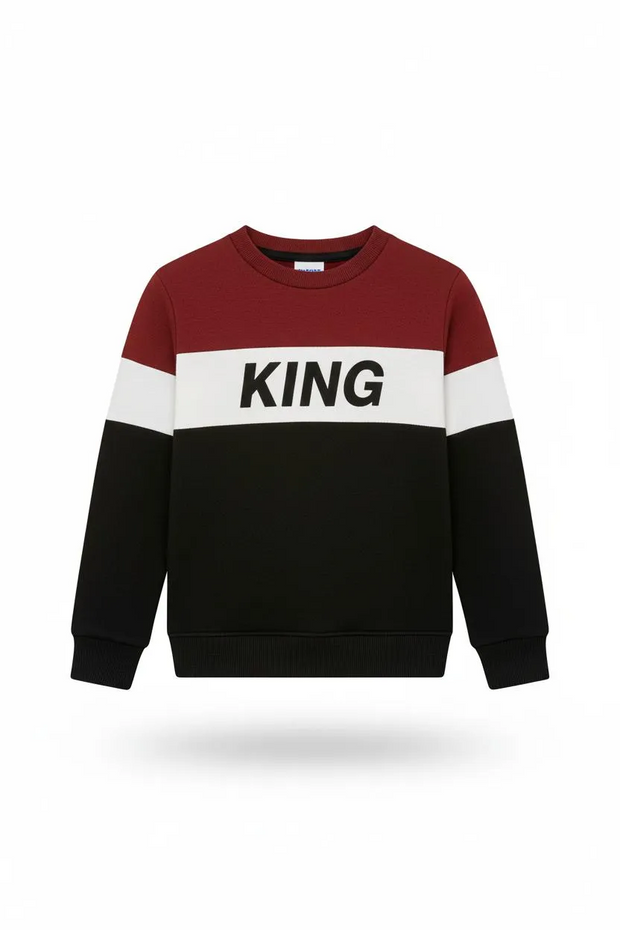 2 Pcs Boys Fleece Printed Sweatshirt Tracksuit