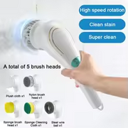 🧼 💎 5 in 1 Electric Cleaning Brush | Multifunctional Smart Cleaning Tool 💎 ✨ Rechargeable | Powerful | Waterproof | For Home & Bathroom ✨