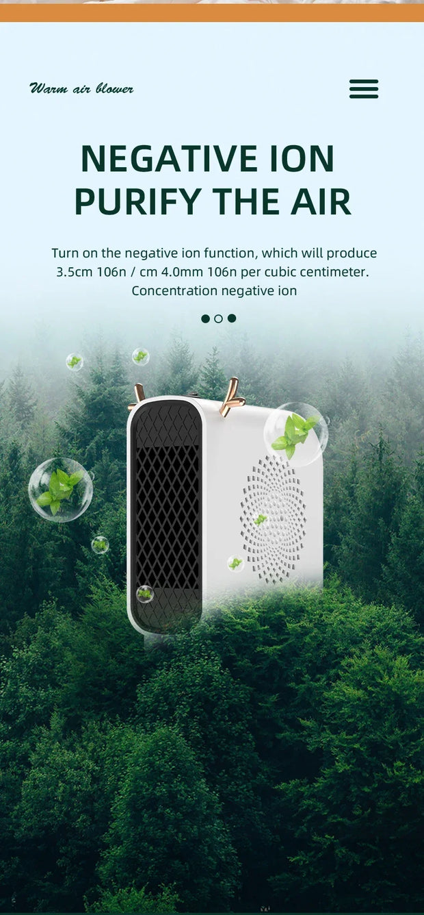 Portable Electric Heater Fan – 500W Desktop Hand & Foot Warmer for Home & Office, Energy Efficient Winter Heating