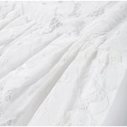 Elegant Lace Long Dress – High Collar, Slim Fit, Patchwork Design for Spring & Autumn Parties 2025