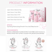 Sakura Skincare Set – Face Cream, Serum & Toner Gift Box