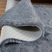 💎 Luxury Shaggy Gray Area Rug | Ultra Soft Long Pile Carpet for Living Room & Bedroom