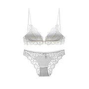 Logirlve U-Plunge Bra Set – Front Close, Backless & Sheer Black Design