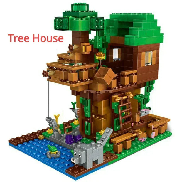 Hot Toys 2024 – Minecraft Village Treehouse & Mine Mountain Building Blocks Toy for Kids