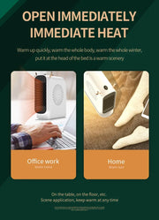 Portable Electric Heater Fan – 500W Desktop Hand & Foot Warmer for Home & Office, Energy Efficient Winter Heating