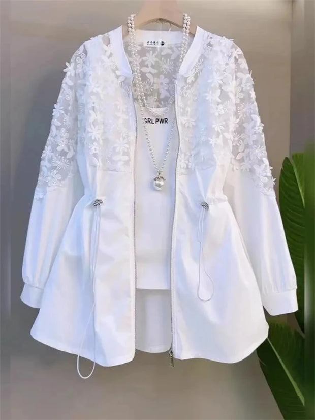 Ladies Long Sleeve Trench Coat – Stylish All-Match Outerwear for 2025