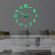 Creative 3D Luminous Silent Wall Clock – DIY Acrylic Digital Clock for Living Room & Bedroom Home Decor