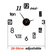 Creative 3D Luminous Silent Wall Clock – DIY Acrylic Digital Clock for Living Room & Bedroom Home Decor