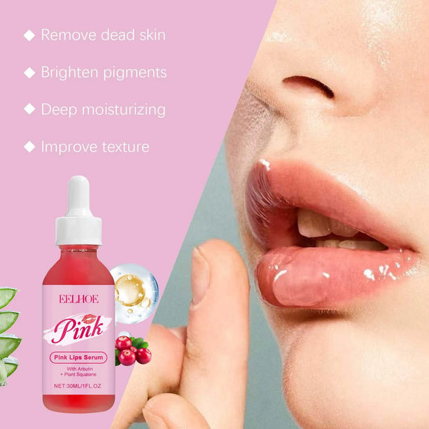 Pink Lip Essence – Moisturizing, Brightening & Line-Smoothing Lip Treatment | Korean Skincare Formula