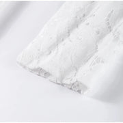 Elegant Lace Long Dress – High Collar, Slim Fit, Patchwork Design for Spring & Autumn Parties 2025