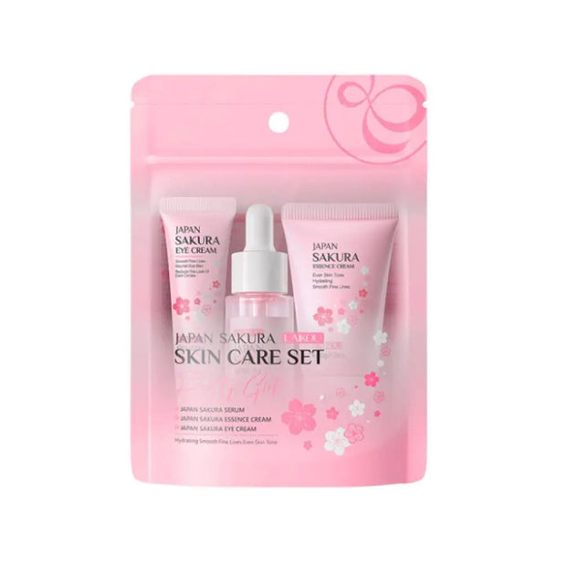 Sakura Skincare Set – Face Cream, Serum & Toner Gift Box