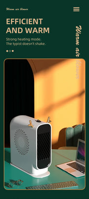 Portable Electric Heater Fan – 500W Desktop Hand & Foot Warmer for Home & Office, Energy Efficient Winter Heating