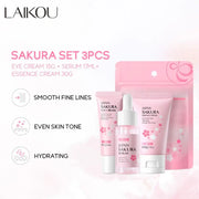 Sakura Skincare Set – Face Cream, Serum & Toner Gift Box