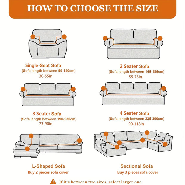 1pc Floral Elastic Sofa Cover – Anti-Dust, Stretchable Furniture Protector for Living Room, Bedroom & Office Decor