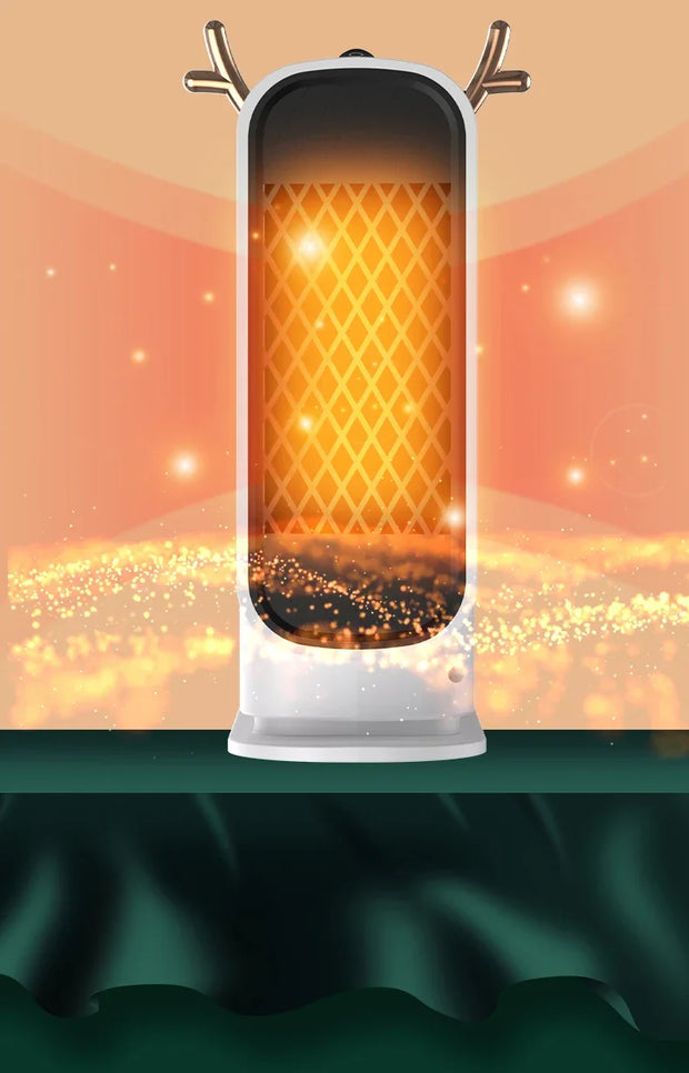 Portable Electric Heater Fan – 500W Desktop Hand & Foot Warmer for Home & Office, Energy Efficient Winter Heating