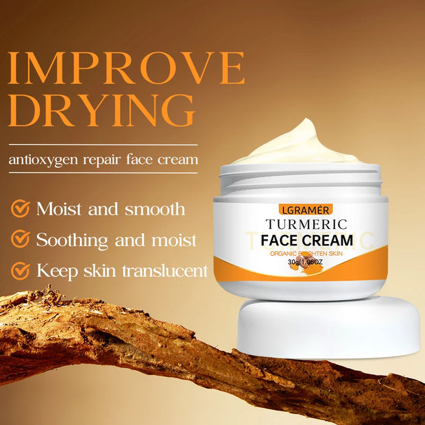 Turmeric Face Cream – Brightening & Anti-Wrinkle Moisturizer