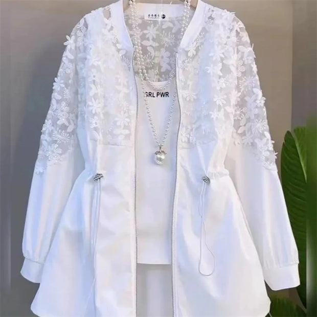 Ladies Long Sleeve Trench Coat – Stylish All-Match Outerwear for 2025