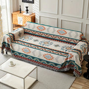 1pc Ethnic Sofa Cover – Dustproof, Reversible, Four Seasons, Pet-Friendly Blanket for Living Room Home Decor