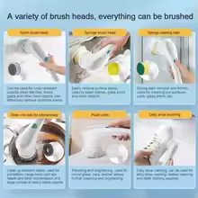 🧼 💎 5 in 1 Electric Cleaning Brush | Multifunctional Smart Cleaning Tool 💎 ✨ Rechargeable | Powerful | Waterproof | For Home & Bathroom ✨