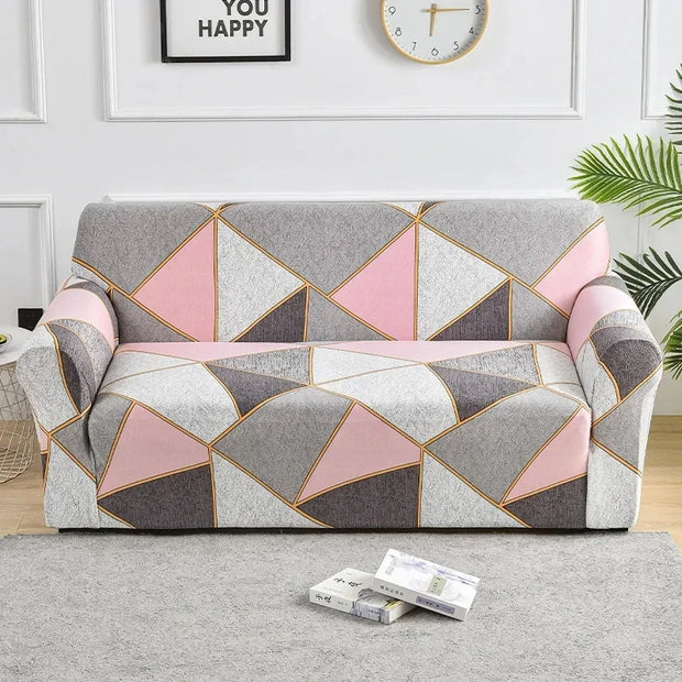 1pc Floral Elastic Sofa Cover – Anti-Dust, Stretchable Furniture Protector for Living Room, Bedroom & Office Decor