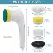 🧼 💎 5 in 1 Electric Cleaning Brush | Multifunctional Smart Cleaning Tool 💎 ✨ Rechargeable | Powerful | Waterproof | For Home & Bathroom ✨