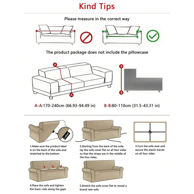 1pc Floral Elastic Sofa Cover – Anti-Dust, Stretchable Furniture Protector for Living Room, Bedroom & Office Decor